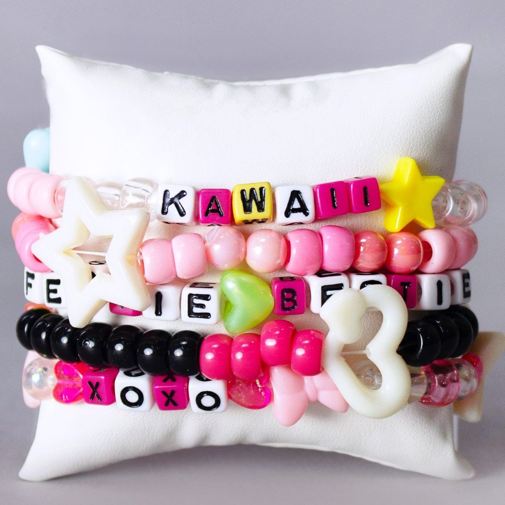 Festie Bestie 5PC Stacked Rave Kandi Bracelet